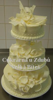 svatební dort bílý 3p
